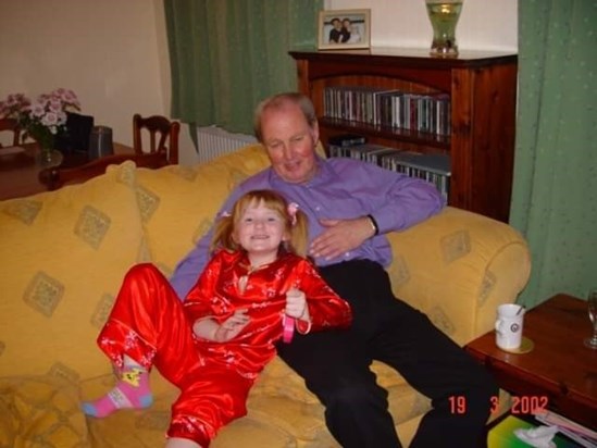 Terence and his granddaughter, Rosie, in 2002.