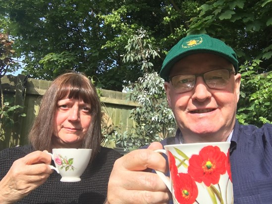 Raise a cuppa for Tel ?? Cheers Terry. Love, Alec& Barbara 