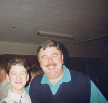 Richard & Dad at the club in  Hackney