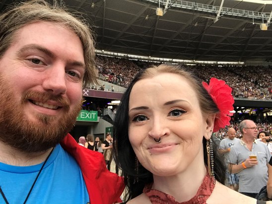 Our first concert together, Muse at the Olympic stadium last year