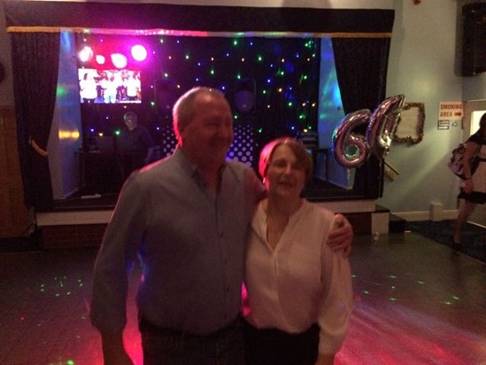 Bryan and his twin sister Diane at their 60th birthday 