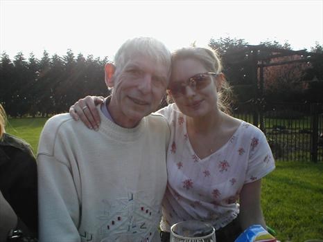 Dad and Lyndsey 3 weeks before he died.