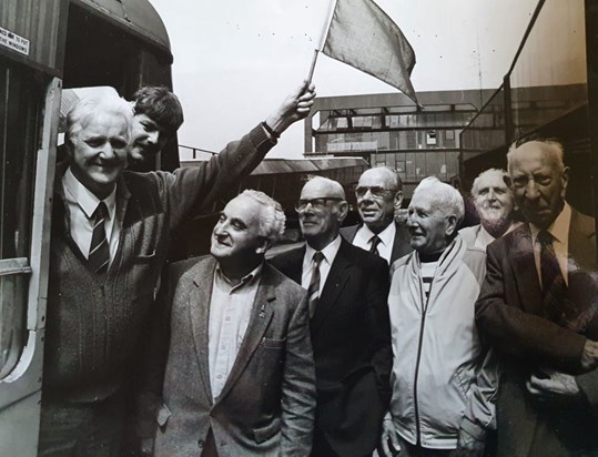 dad campaigned for years to get free travel for OAP, this photo says it all when they got it 2002