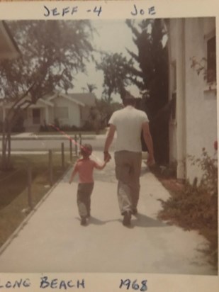 Dad and our brother Jeff in California 