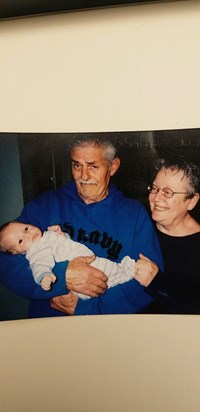 Great grandma and Papa with Maddox (JoAnne's grand)
