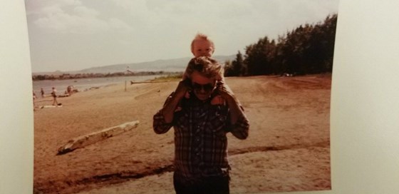 Grandson Derek with his Papa at Chatfield 1990