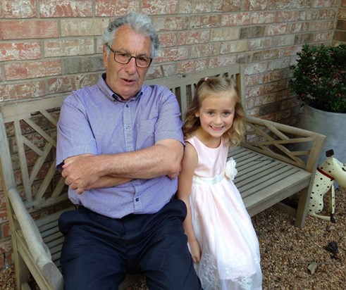 Mia with Grampy Bernard March 2016