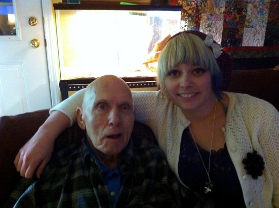 My daughter Karri with her beloved Grandpa.  I think this was taken in 2010