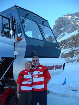 On the Athabasca Glacier in Jasper, Canada