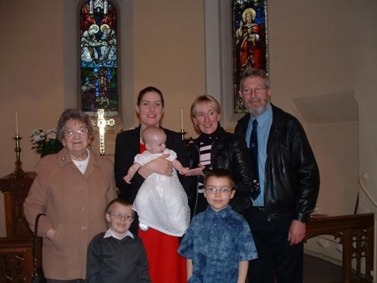 Granddaughter Caitlin's christening