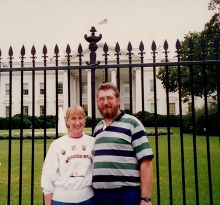 Ian and Mary outside The White House, Washington DC