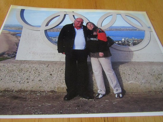 Dad and Sharon at Portland Dorset 