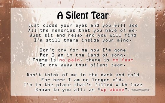 A silent tear