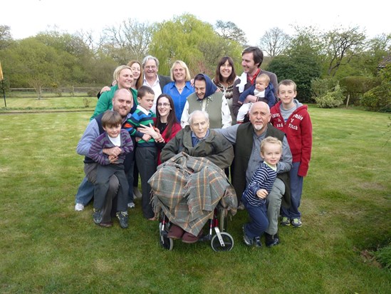 Dad's 100th birthday with immediate family