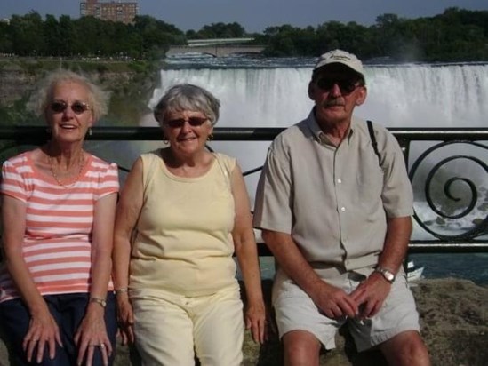 Mum, Dad and Auntie Flo at Niagara Falls, summer 2009