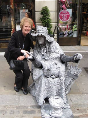 At Covent Garden with her new friend