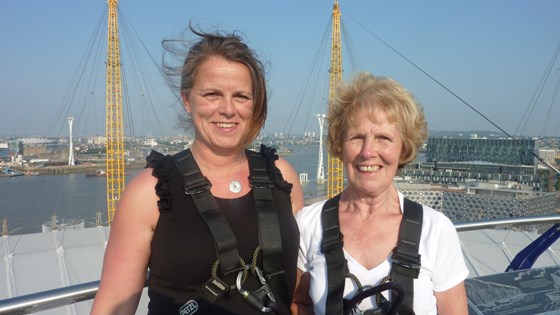 On top of the O2 dome