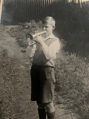 Dad as a young cornet player
