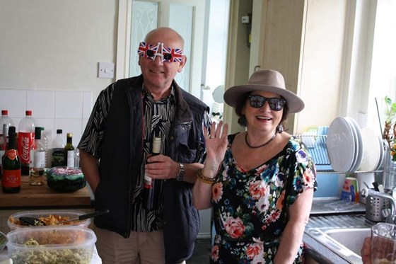 Dad with Mum Diamond Jubilee celebrations 2012