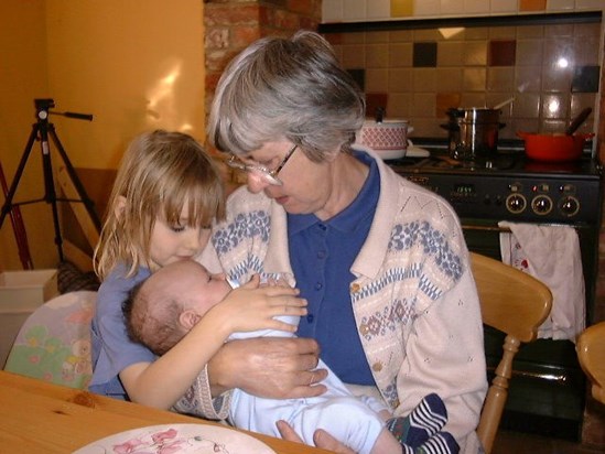 Joey and baby Ben with Grandma