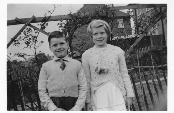 Peter aged 7 Brenda aged 9 at Wittenham Way