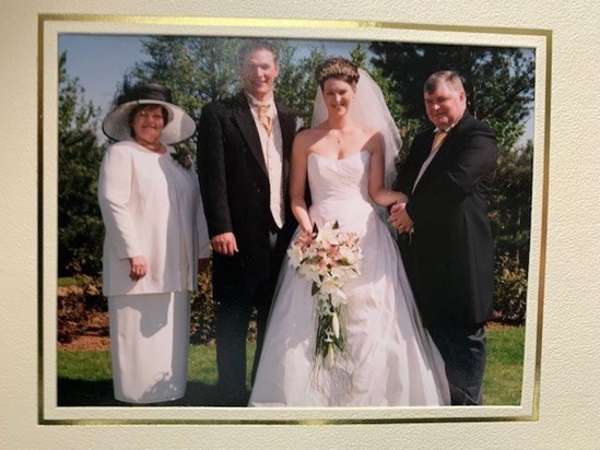 Wedding with mum & dad 2001