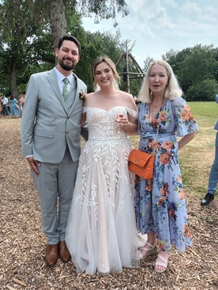 Moira at her niece's wedding