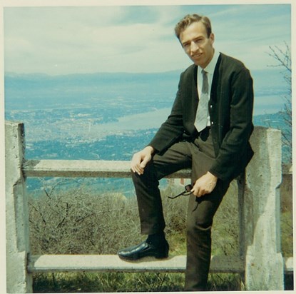 Photo of Dad from the Saleve mountains, overlooking Geneva 