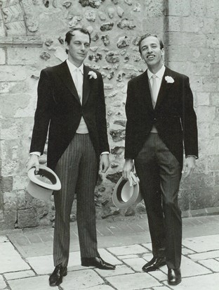 Wedding day: Dad with his best man