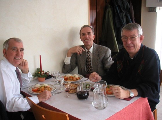 Dad and Ron at their usual lunchtime Restaurant Claire Vue