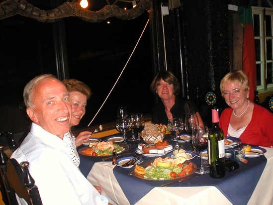 Dinner with friends from Geneva (in Algarve, Portugal)