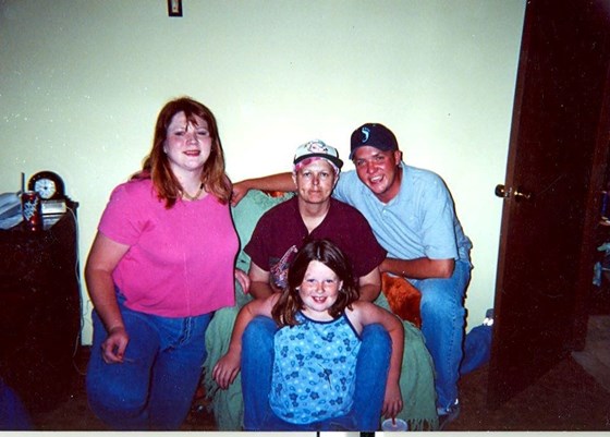 My mom, me, my baby sister and brother
