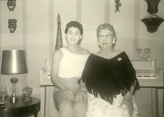 Joyce Schuman with Mother, Ruth Martin - 1961  504 Plum St Danville IL