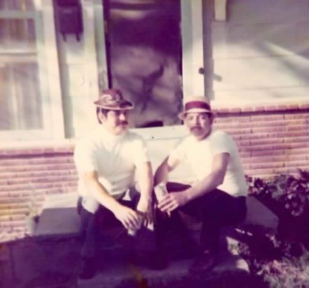 Debra...check out your Dad and your Uncle Eddie--he is wearing your hat!!!