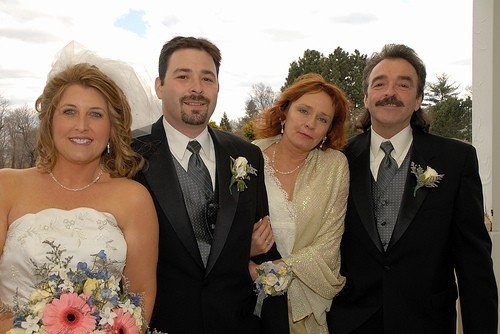 My brother Shawn and wife Ann's wedding day with my mom and dad
