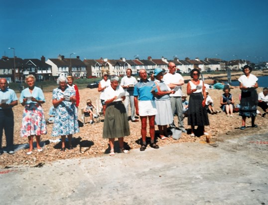 Blessing of boats at Shoreham Harbour, not sure what year this was.