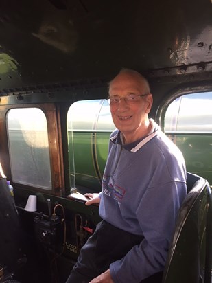 Dad on the Flying Scotsman
