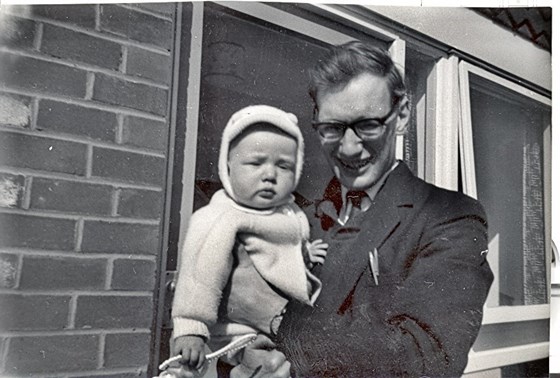 David with Ian - March 1966 at Jordan Ave, Stretton