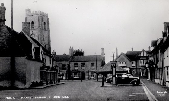 Midenhall Market Place, Sam & Ba's first home on the right.