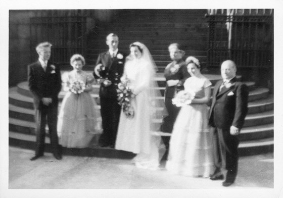 Mum and dad getting married, 1955