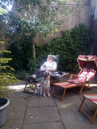 Jenny with Hollie the English setter