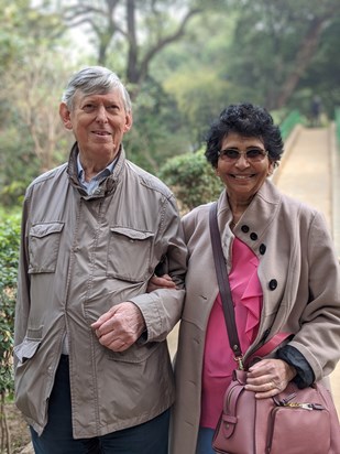 Kanta and Chris in India Dec 2019