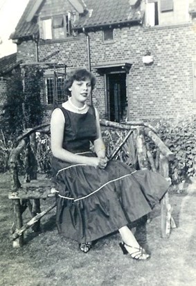 Mum outside the Fox & Hounds