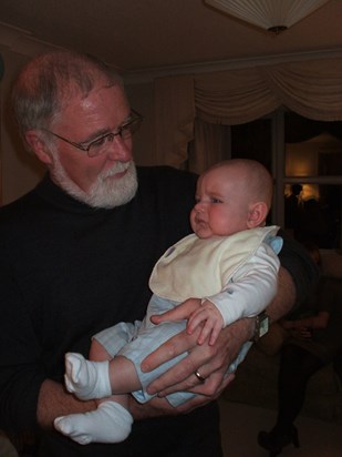 Uncle Colm and Tom Coop at his Christening