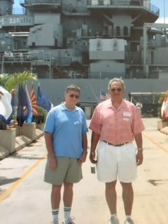 Peter with Grace's brother Joe at the Pearl Harbor Memorial in Hawaii