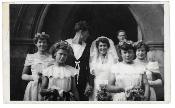 Joan and Reg's wedding day 22/08/1953