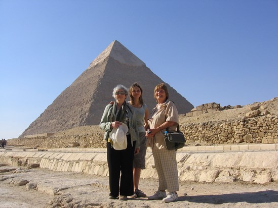 By the Pyramid with Kate and Jane  12th November 2006