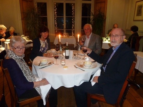 Golden Wedding dinner with Sue and Roger at the York Pavilion Hotel  Sept 2017