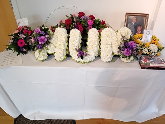 Mum's floral tributes   xx