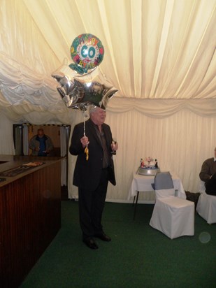 Dad arriving at his surprise 60th party